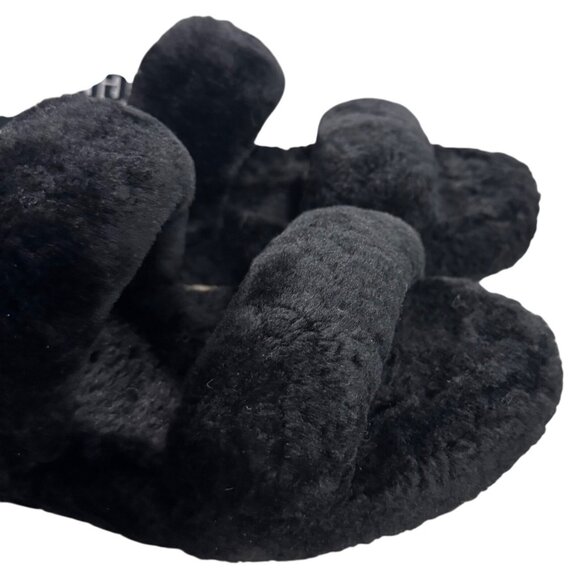 UGG Women's Size 7 Brand Oh Yeah Slide Soft Shoes Slipper Sandals Black - Picture 6 of 10